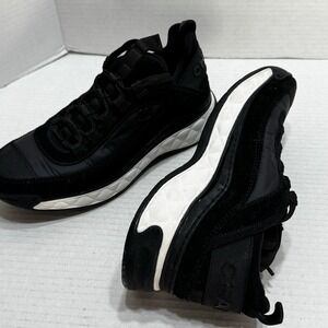 Sz 38 US 8  Chanel Velvet Calfskin Mixed Fibers Sneaker Black W 35617 CC Shoes